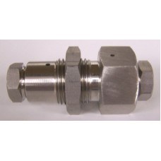 High Pressure Bulkhead Coupling, 3/8"